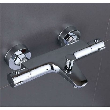 Termostato 20-50 ℃, acciaio inox 2 uscite, rubinetto, doccia, mitigatore, rubinetto, rubinetto, doccia antiscottatura, sicurezza a 38 °C (1/5)