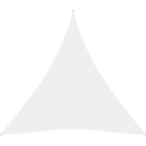 QORVA-Voile de parasol Tissu Oxford triangulaire 5x5x5 m Blanc