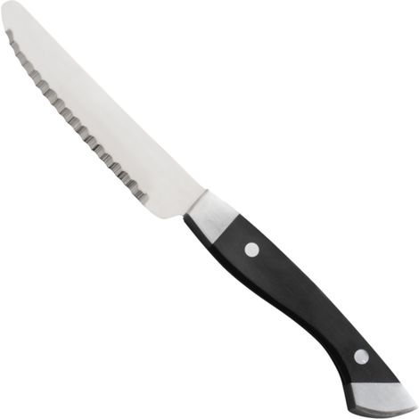 Cuchillo de carne serrado, acero inoxidable, mango de POM, longitud 130 mm - Hendi 841082