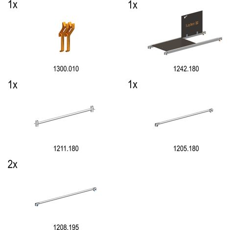Layher Nachrüstset P2 für Gerüst Uni Leicht 1403.205 (1/3)