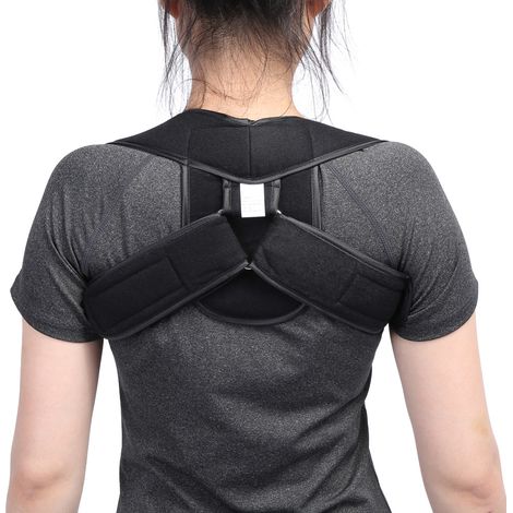 Ceinture Correctrice de Posture Réglable pour Enfants et Adultes - Noir Taille L (1/3)