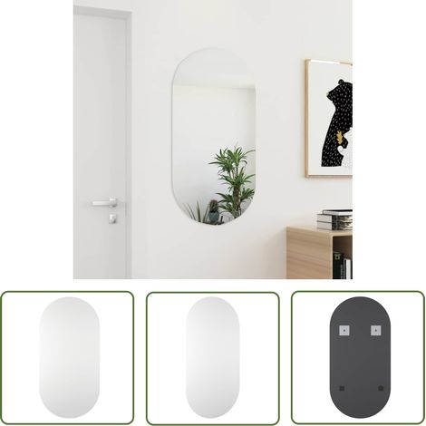 The Living Store Miroir 100x50 cm Verre - Miroir Mural - Miroir Moderne - Décoration Murale - Miroir Salle De Bain - Miroir Chambre (1/5)