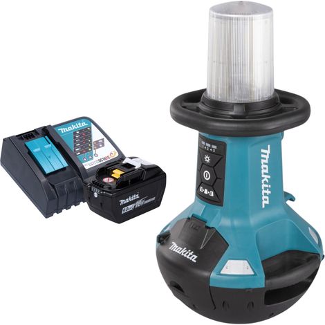 Makita DML 810 Z Lampe LED à batterie 18 / 36 V (2 x 18 V) 5500 lm IP54 + 1 batterie 9,0 Ah + chargeur (1/5)