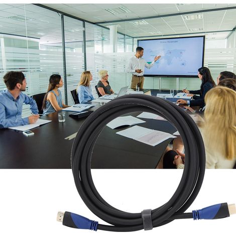 Câble multimédia haute définition bicolore, calibre 30 AWG, âme en cuivre nu, pour accessoires audio et vidéo, 3 mètres (1/5)
