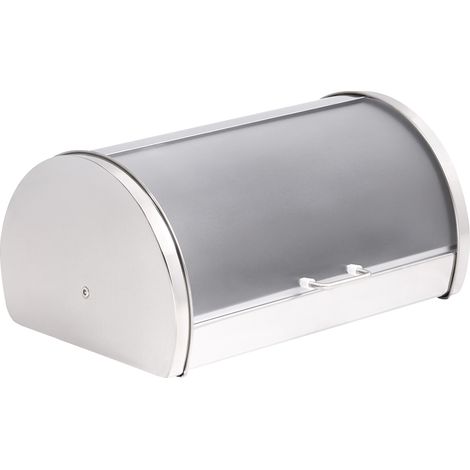 Panera de metal de acero inoxidable con tapa enrollable 38 x 26 x 19 cm plateado Friandise (1/5)