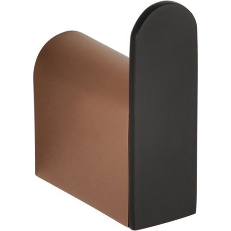 Patère murale GALLA en laiton noir et doré 6 x4,6 x2 cm (1/2)