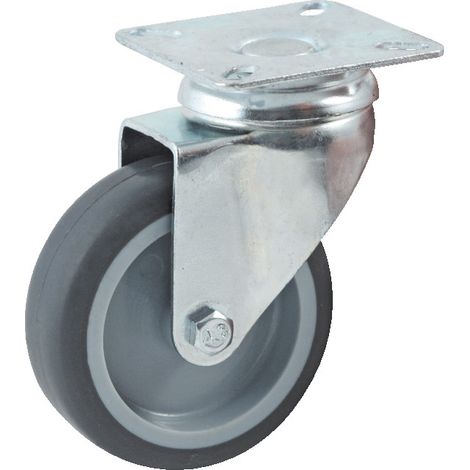 Ruedas avl 552832L goma gris giratoria freno
