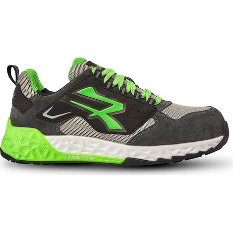 Scarpe antinfortunistiche U-Power Bran ESD S1PS HI HRO FO SR - 44 - Nero/Verde