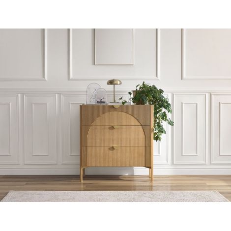 BOBOCHIC - Commode 3 tiroirs LOLA plaqué frêne (1/5)