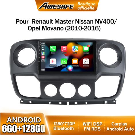 AWESAFE Autoradio Android 13 6Go+128Go Pour Renault Master Nissan NV400/Opel Movano (2010-2016) 10,1'' écran Carplay Android Auto (1/5)