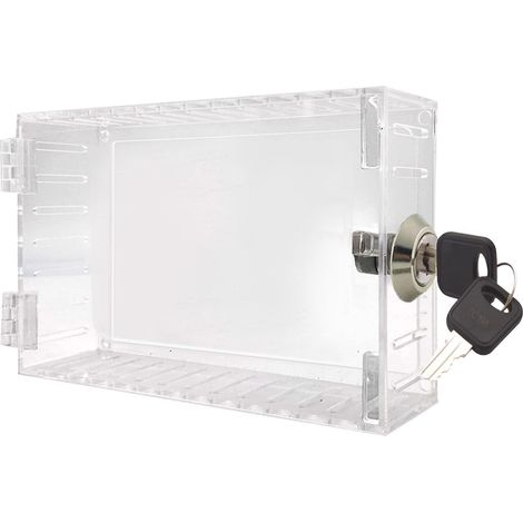 Boîtier de verrouillage universel pour thermostat avec clé, grande protection transparente pour thermostat mural, cache-thermostat compatible avec les thermostats