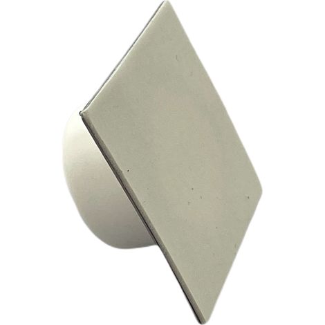 Butoir sol et mur adhésif plastique blanc sur plaque couleur chromé. Plaque de 45mm x 45mm et hauteur 22mm. Diamètre 30mm (1/4)
