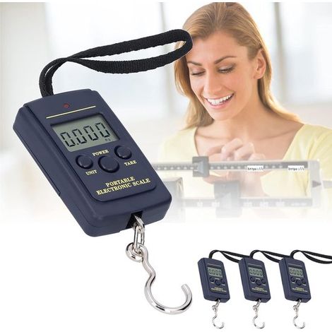 Ce jeu de quatre balances électroniques pour bagages, d'une capacité de pesée maximale de 40 kg, est portable, précis et possède une longue autonomie. (1/5)