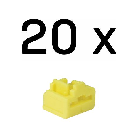 RJ45 PORT LOCKS YELLOW 20PCS.