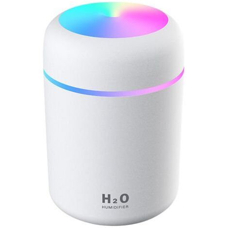 Mini Portable USB Air Humidifier, Two Spray Modes, Suitable for Car, Office and Bedroom, 300ml, White (1/5)