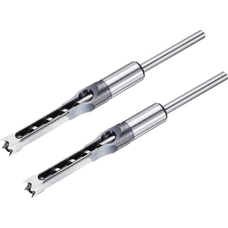 2pcs Mèche À Trou Carré 11mm(7/16") Auger Creux Mortaiseur (1/5)