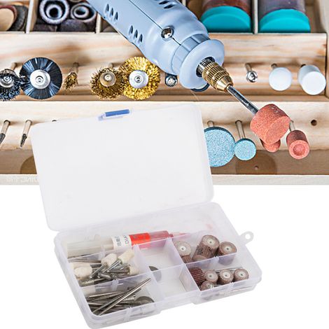 Ensemble de 50 pièces pour le meulage, la gravure et le polissage électriques des métaux - kit d'accessoires avec outils rotatifs (1/5)