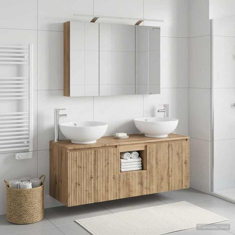 vidaXL Bathroom Cabinet Set 4 pcs Artisan Oak Engineered Wood (1/5)