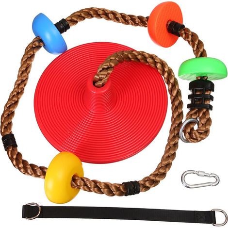 Climbing rope swing for children with platform and disc seat MUMU