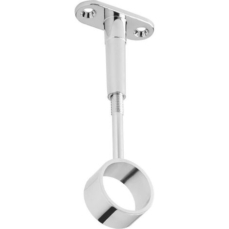 Soporte central para barra de armario redonda de Ø 25 mm – Juego de 2 piezas de metal resistente, fácil montaje en pared.