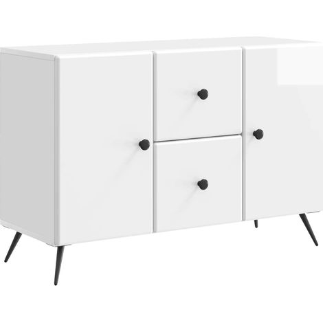 Credenza Bianco Lucido 89 x 34,5 x 60 cm Legno ingegnerizzato vidaXL