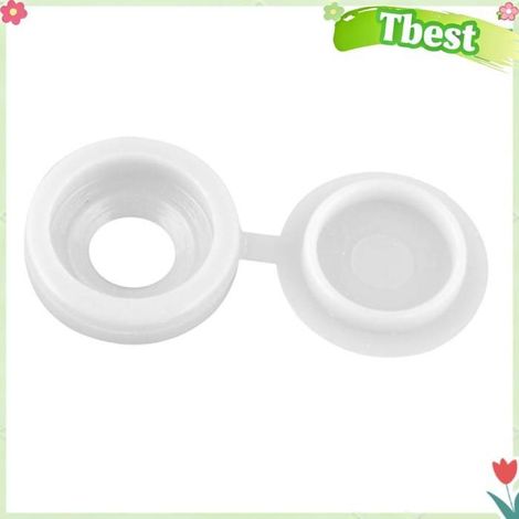 Tbest Couvercles de bouchons à vis Couvercle de bouchon à vis en plastique, trou de décoratif M5 pour outillage tournevis Blanc (1/5)
