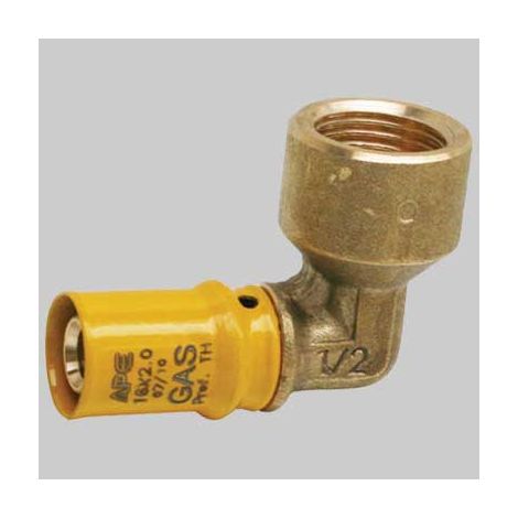 RACCORDI A PRESSARE CURVO FEMMINA PER GAS  26 x 3/4     APE RACCORDERIE