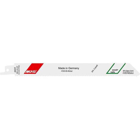 2 Lames scie Sabre bois multi Dents fraisées avoyées 200X19X0.9Mm - 2.5mm
