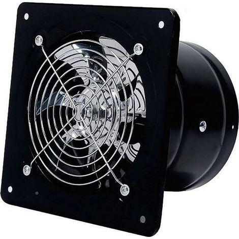 Extracteur d'air 4 pouces, ventilateur mural anti-retour noir pour ventilation intérieure et extérieure (1/5)