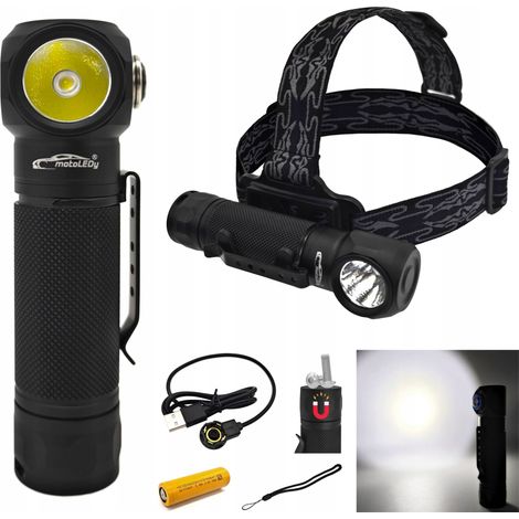 Linterna frontal LED táctica multifuncional 2 en 1 MotoLEDy (1/5)