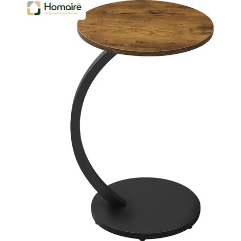 Beistelltisch aus MDF und schwarzem Metall 40 x 40 x 65 cm HOMAIRE (1/5)