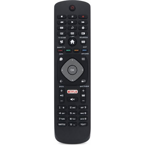 Télécommande TV Compatible avec téléviseur LCD Philips 398GR08BEPH, Bouton Netflix (1/5)