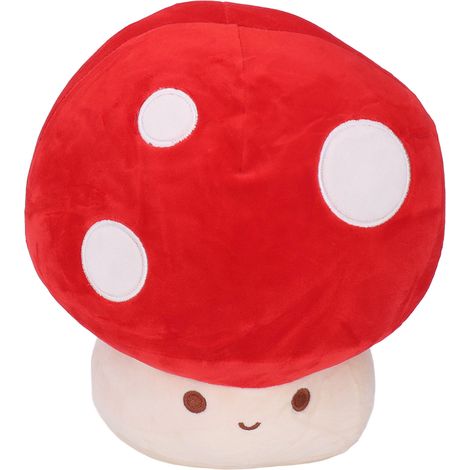 Coussin en peluche champignon parapluie rouge, poupée champignon, décoration intérieure, cadeau pour enfant, poupée de 23 cm (1/5)