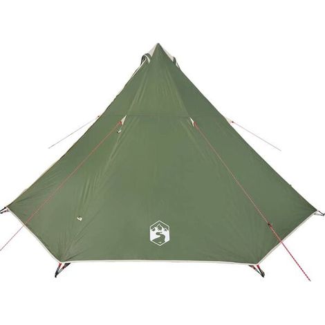 Tente indienne familiale verte imperméable pour 8 personnes