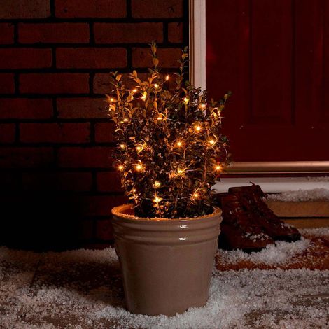 2m Battery Power Firefly LED Wire Fairy String Lights Amber Outdoor Garden Decoration (1/4)