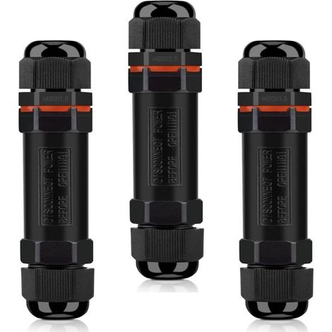 Connecteurs de Câbles Étanches, Boite de Derivation Étanche Exterieur IP68, Raccord Electrique Étanche Lot de 3, Connecteur Electrique Etanche 3 Fils pour Câble Ø 6-12mm (1/5)