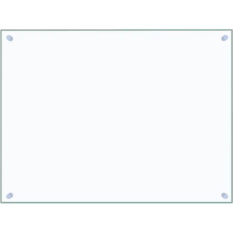 Protector antisalpicaduras de cocina de estilo moderno de 80 x 60 cm fácil de limpiar fabricado en vidrio templado transparente 020046333 (1/5)