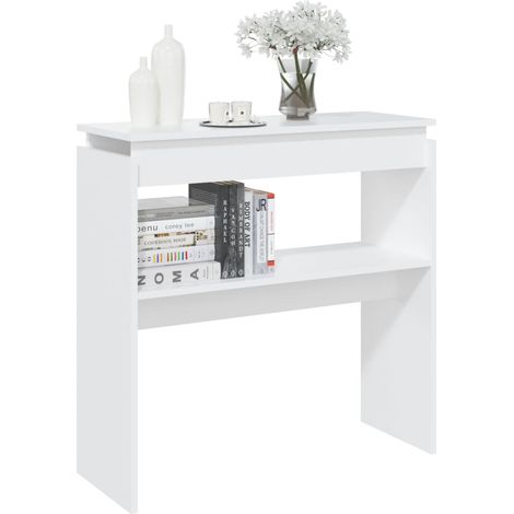 Table console Table d'appoint / Table d'entrée Blanc 80x30x80 cm Aggloméré (1/5)