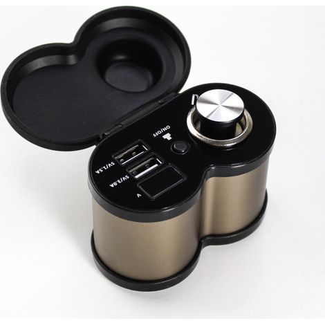 Chargeur de téléphone portable pour moto, voiture électrique, USB avec interrupteur, chargeur rapide pour téléphone portable, allume-cigare (1/5)