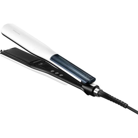 Dreame AuraSteam Straight, Glätteisen, glatte und lockige Frisuren, vergrößertes Panel, flexible 3D-Platte, Dual-Reihen-Dampf, abnehmbarer Wassertank, 20-ml-Wasserbehälter
