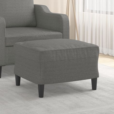 Repose-pied, Tabouret Pouf, Tabouret Bas Gris foncé 60x50x41 cm Tissu LKF14575 (1/5)