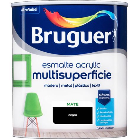 Mattschwarzer Acryllack 750 ml 5069899 Bruguer