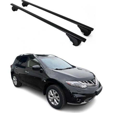 OMAC Dachträger Querträger für Nissan Murano II 2009-2014 – Abschließbar – Max. 75 kg – 2 Stangen Stahl Schwarz (1/5)