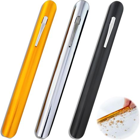 3 Pièces Ramasse miette de Table en Aluminium, Accessoire de Nettoyage pour Tissus Table, Pelle à Restes Alimentaires, Grattoir à Miettes de Pain (1/5)