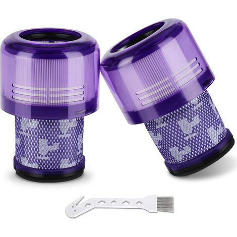 Filtros compatibles con Dyson V11 V15 SV14 SV17 SV22 Detect Absolute, 2 filtros de repuesto para aspiradoras Dyson, color morado. (1/5)