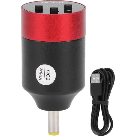 Batterie De Tatouage Sans Fil - 5-12 V Réglable - Affichage Numérique LED - Aluminium - 1300 mAh - USB Type-C - 1 Pièce (1/5)