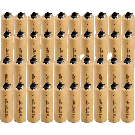 Batteria Ni-CD, capacità 2800 mAh, design ad alta durata, 1,2 V SC 40 pezzi (1/2)