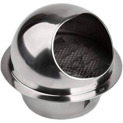 Rejilla de ventilación de 150 mm, rejilla de ventilación de acero inoxidable de alta calidad, rejilla de ventilación exterior con mosquitera, protege la fachada y evita la entrada de aire frío / Rejil (1/4)