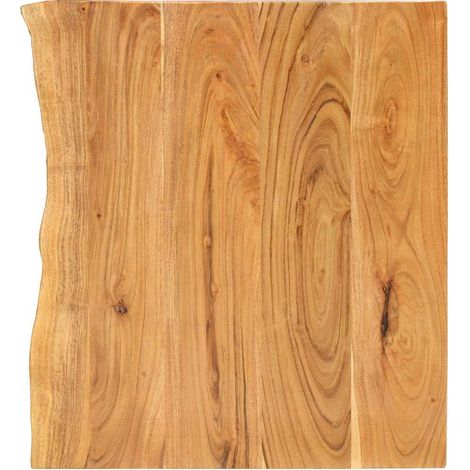 Dessus de meuble-lavabo de salle de bain Plan de lave-mains - Acacia 58x55x3,8 cm BV749464 - BonneVie (1/5)