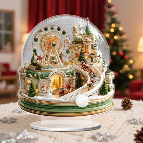 Figurines Acrylique - Scène Roue De La Fortune Neutre - Décoration 2D Pour Noël Et Anniversaire - 20 x 18 x 2 cm - Lot De 1 (1/5)